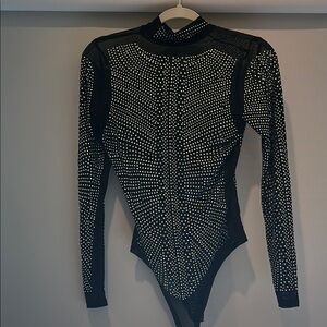 Black Studded Bodysuit